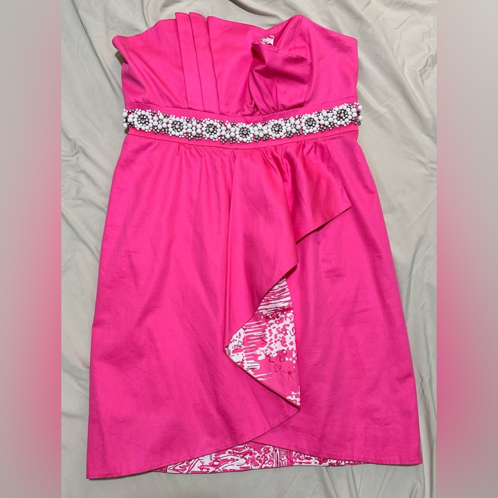 Lilly Pulitzer Strapless Dress Size 14